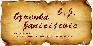 Ozrenka Janičijević vizit kartica